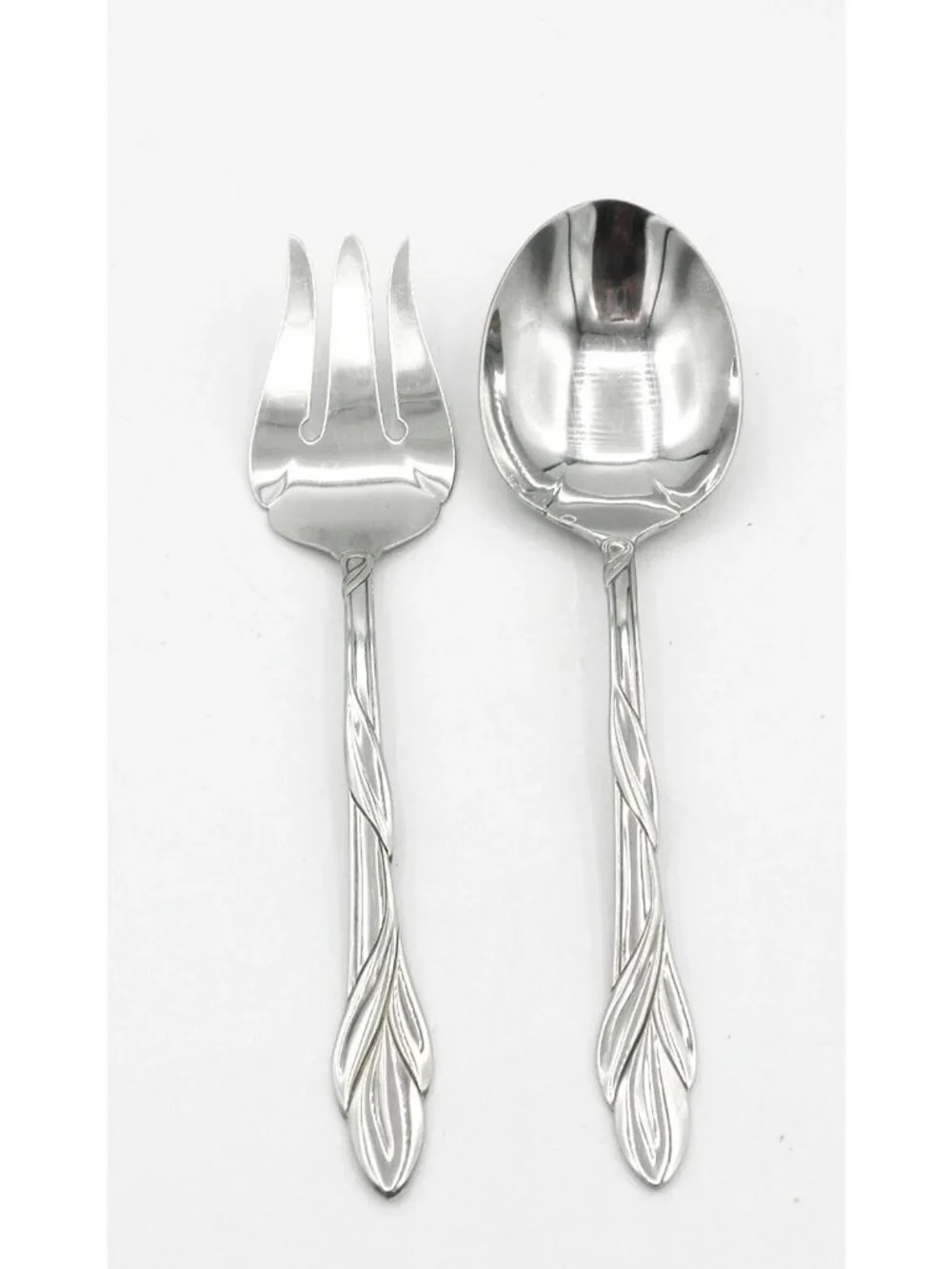 Eden Stainless By Oneida Casserole Spoon and Meat Fork 2 Piece Set
